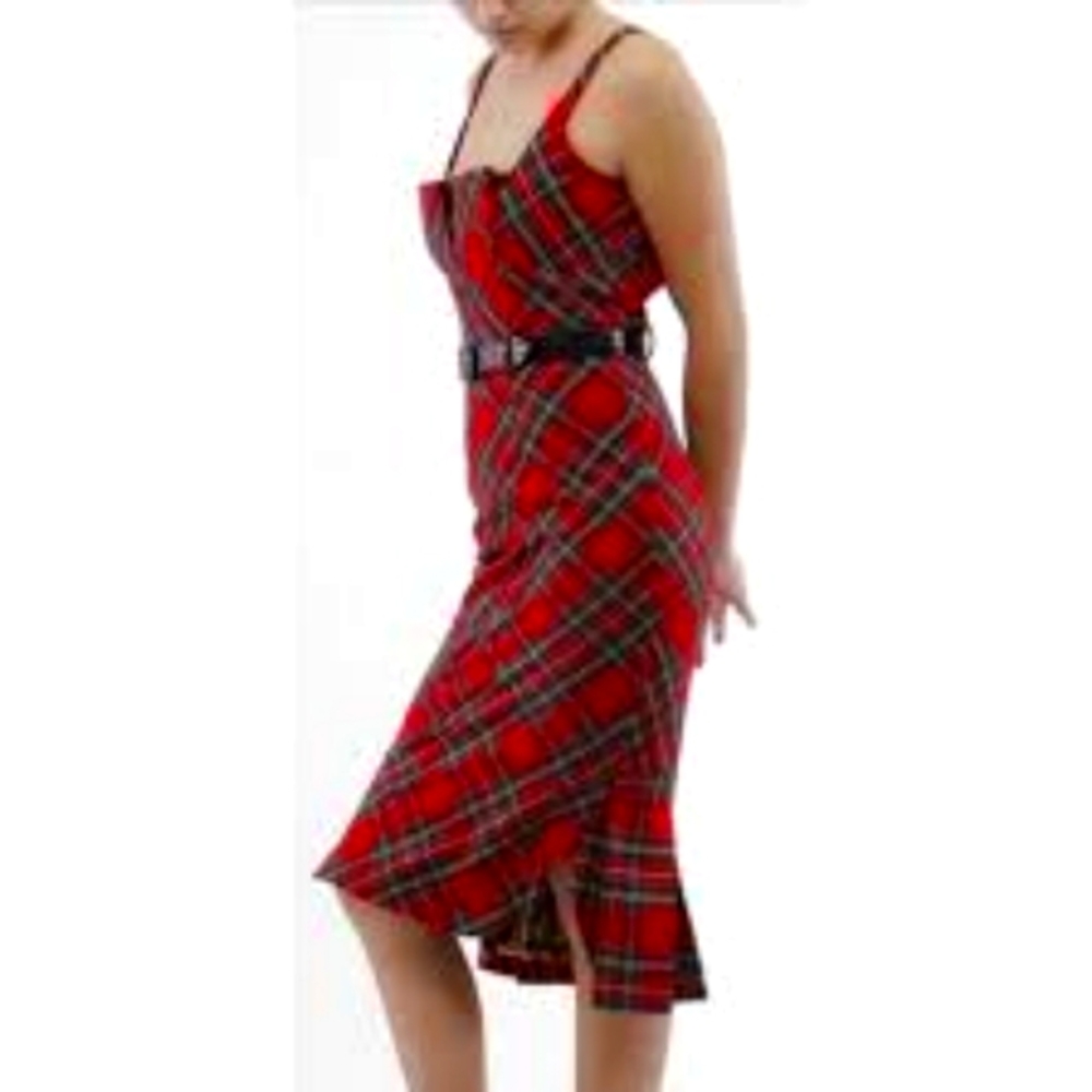 L.A.M.B. Red Plaid Dress - Picture 2 of 15